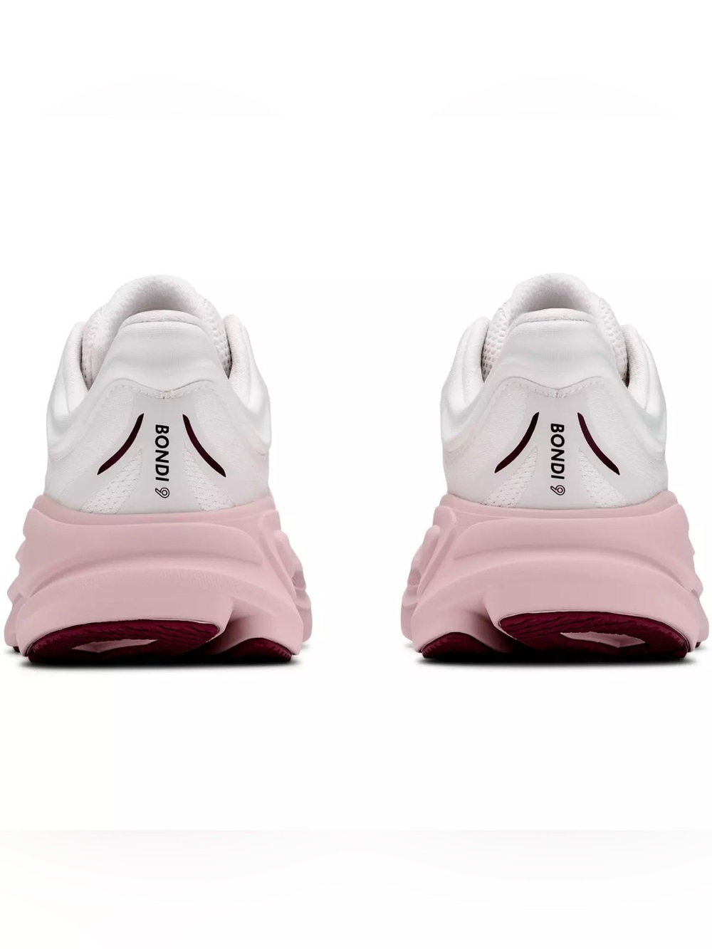 Hoka One One Bondi 9 White & Pink Opal Women’s Running shoes - Picture 5 of 6